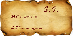 Sós Iván névjegykártya